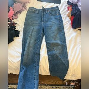 Madewell Women's Straight Leg Blue Jeans